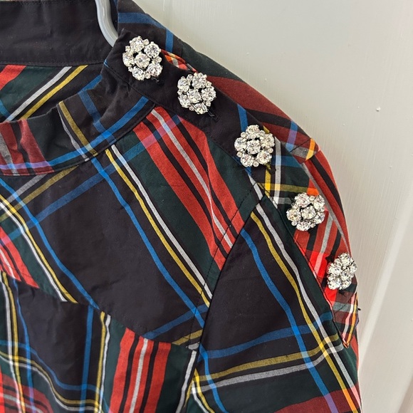 J. Crew Women's Long Sleeve Plaid Top Size 4 - Picture 3 of 7